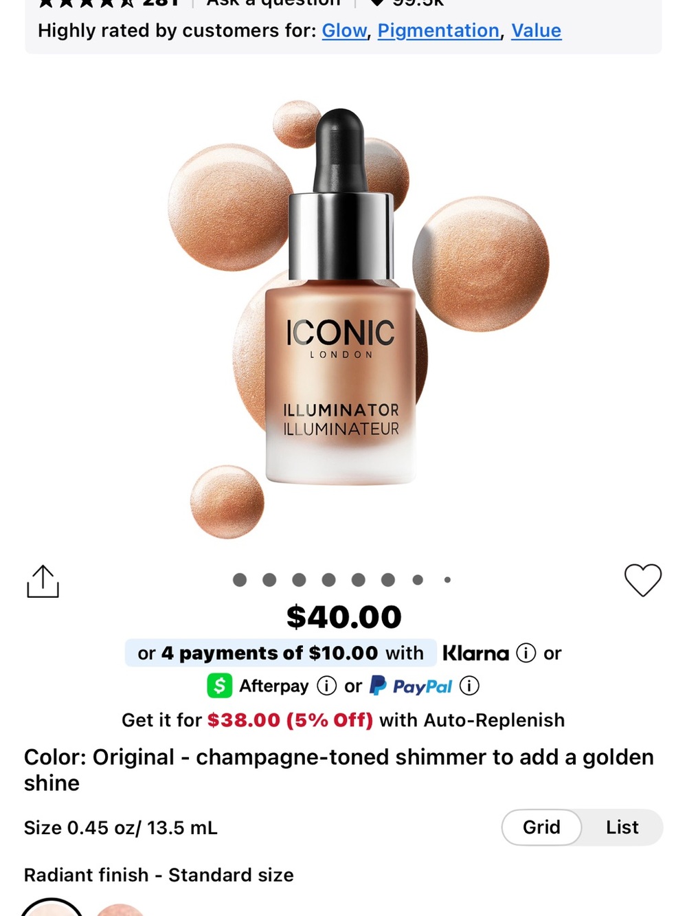 Iconic London Illuminator Liquid Highlighter -rose